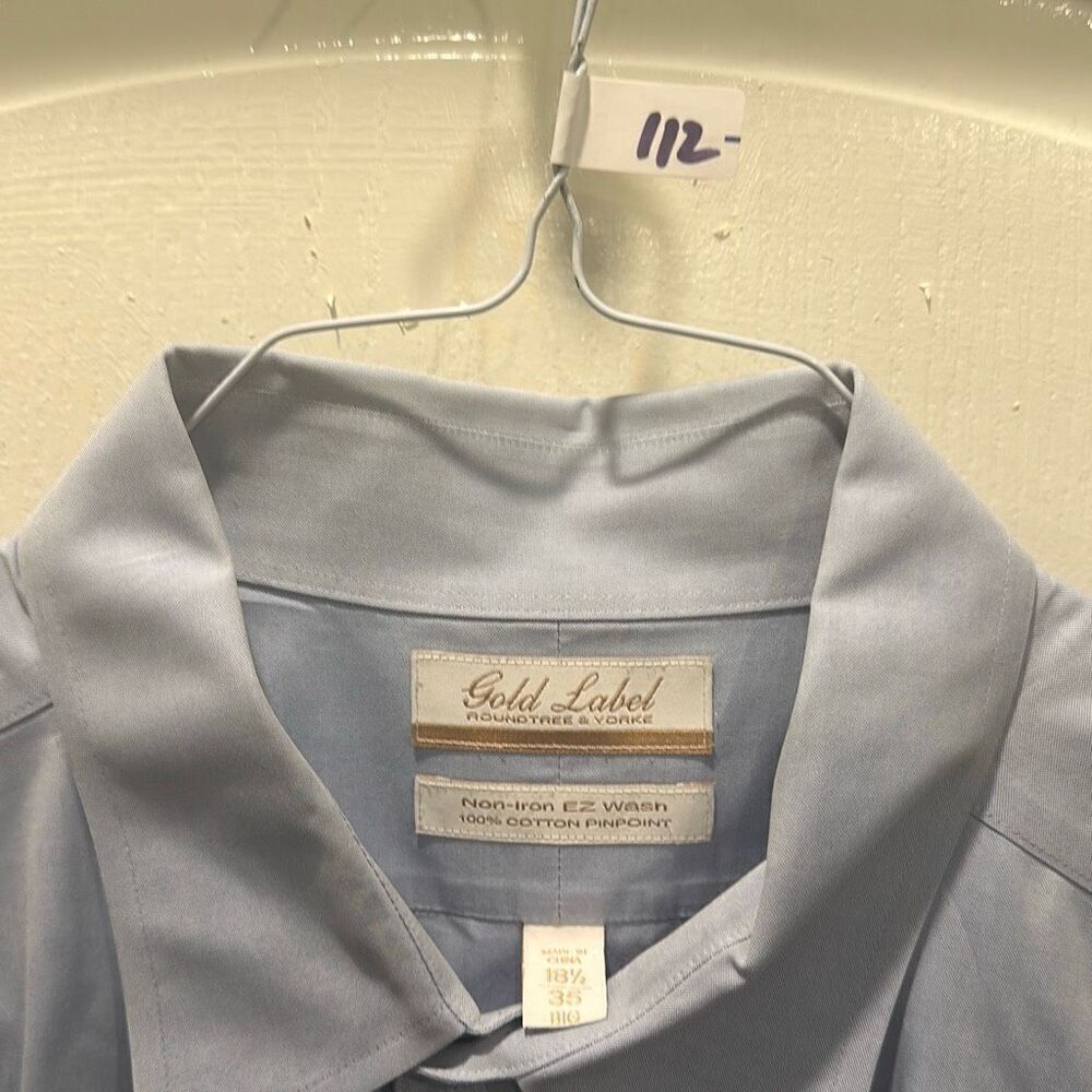 Dress Shirt Gold Label Roundtree & York. 18 1/2 - 35